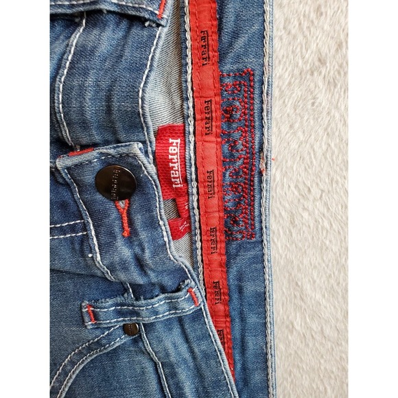 Ferrani Jeans Boys 16 Blue‎ Denim Cotton Stretch Light Wash Pockets Straight Leg - Picture 8 of 10